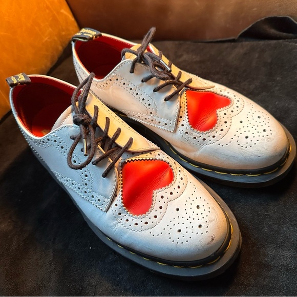 Rare Dr. Martens Doc Marten Joyce red heart brogue Oxford lace up EUR 38 US 7 - Picture 3 of 14